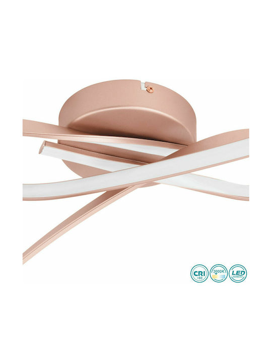 Eglo Palozza Modern Metal Ceiling Light with Integrated LED 70.5pcs Rose Gold