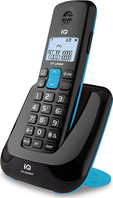 IQ DT-2340SP Telefon fără fir cu Meniu în Limba Greacă Negru