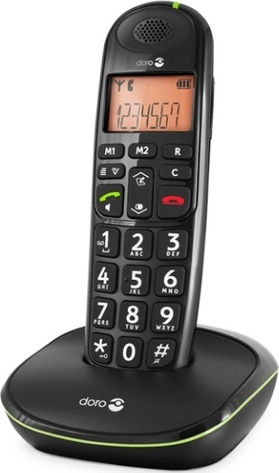 Doro PhoneEasy 100w Ασύρματο Τηλέφωνο Μαύρο