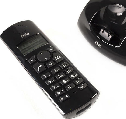 Osio OSD-8610 Telefon fără fir cu Meniu în Limba Greacă Negru