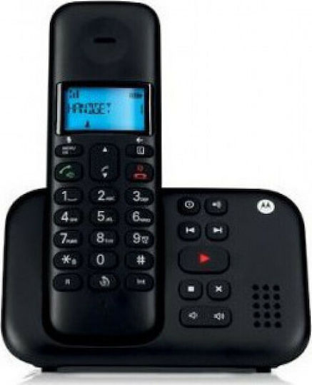 Motorola T311 Ασύρματο Τηλέφωνο με Ελληνικό Μενού Μαύρο