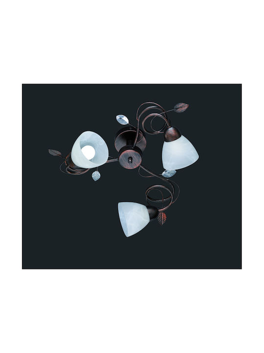 Trio Lighting Traditio Deckenleuchte 61cm Braun mit Fassung E14