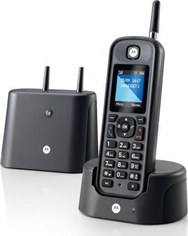 Motorola O201 Ασύρματο Τηλέφωνο με Ελληνικό Μενού Μαύρο