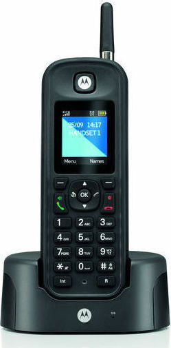 Motorola O201 Ασύρματο Τηλέφωνο με Ελληνικό Μενού Μαύρο