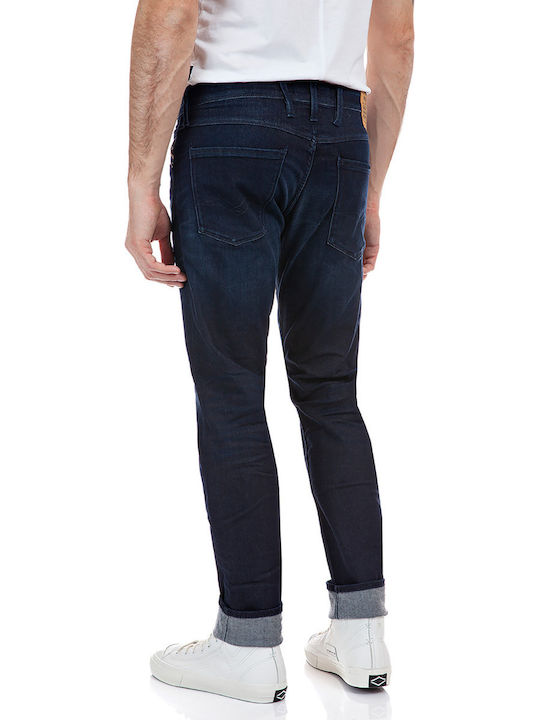 Replay Anbass Men's Jeans Pants Elastic Slim Fit Tapered Dark Indigo