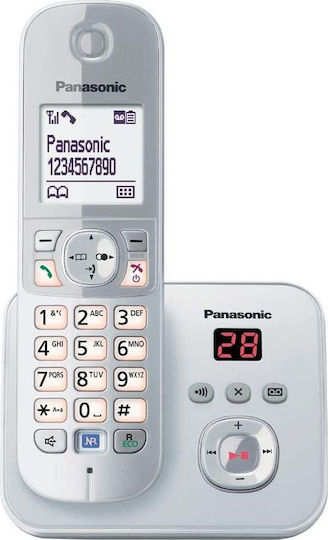 Panasonic KX-TG6821 Ασύρματο Τηλέφωνο Ασημί