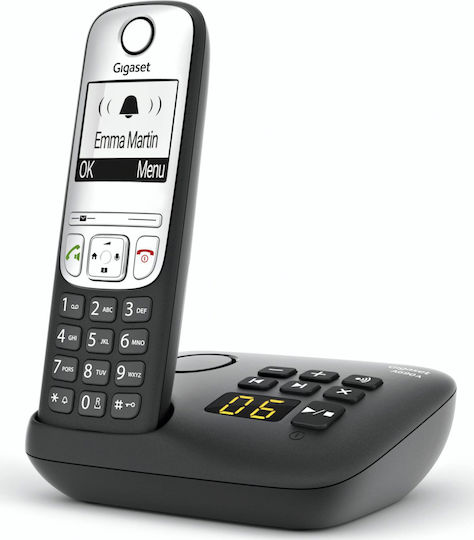 Gigaset A690A Cordless Phone Trio with Greek Menu Black
