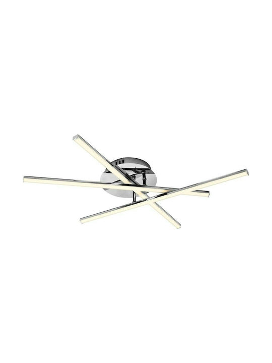 Vivalux Matrix Ceiling Mount Light 56cm Silver with Integrated LED