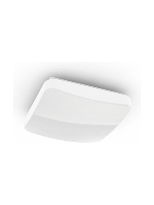 HAMA Hama Ceiling Light Glitter Effect Square Smart Πλαφονιέρα Οροφής Λευκή με Ενσωματωμένο LED