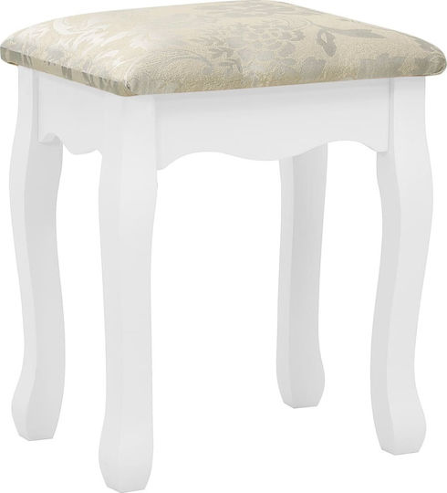 Wooden Makeup Dressing Table White with Mirror 50x59x136cm