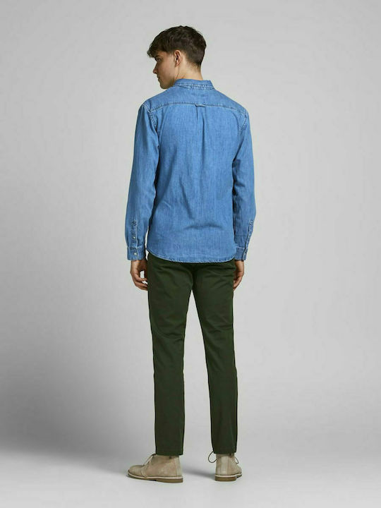 Jack & Jones Ανδρικό Παντελόνι Chino Ελαστικό σε Slim Εφαρμογή Forest Night