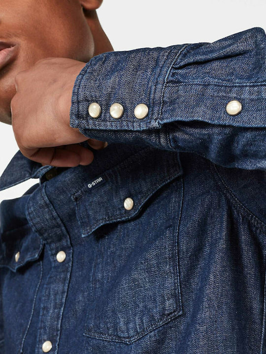 3301 Langärmlig Jeans Hemd Blau