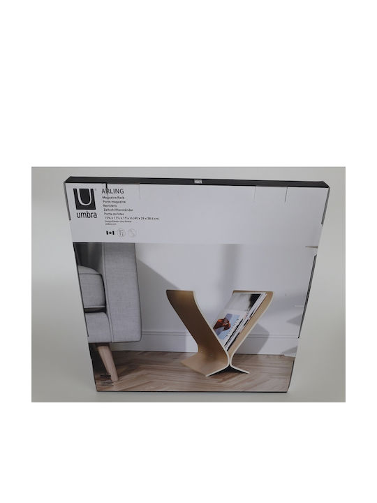 Umbra Arling Wooden Magazine Rack Beige 40x29x39cm