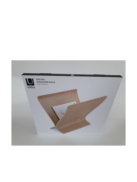 Umbra Arling Wooden Magazine Rack Beige 40x29x39cm