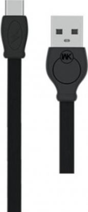 WK Равен USB 2.0 Кабел USB-C Мъжки - USB-A Черен 1м 250254