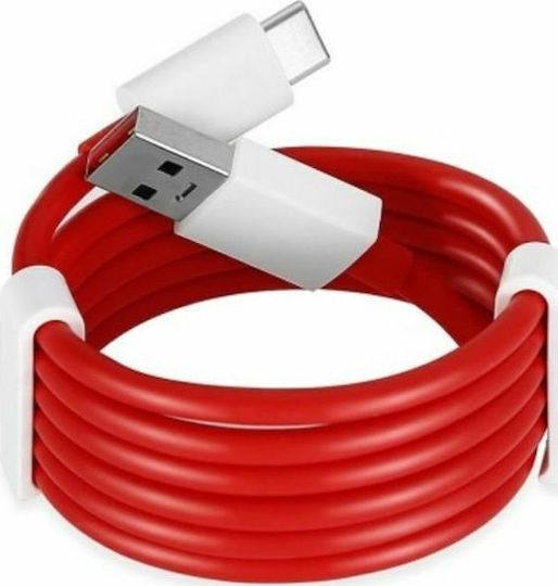 OnePlus Flach USB 3.0 Kabel USB-C männlich - USB-A 65W Rot 1.5m (0202003401)