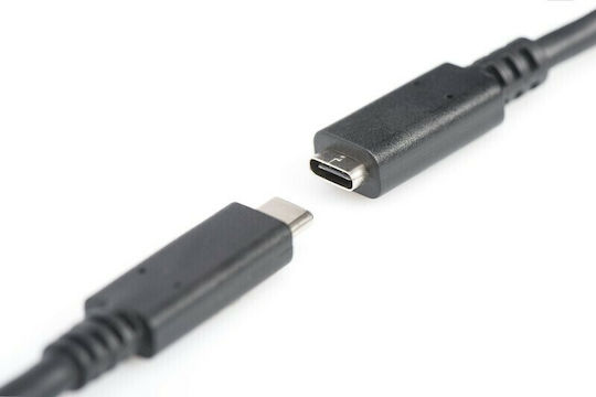 Digitus USB 3.1 Cable USB-C male - USB-C female 100W PD Μαύρο 0.7m AK-300210-007-S
