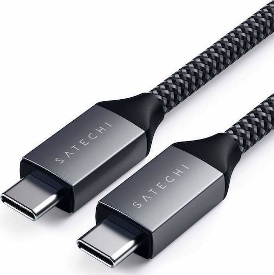 Satechi Braided USB 2.0 Cable USB-C male - USB-C 100W Μαύρο 2m ST-TCC2M
