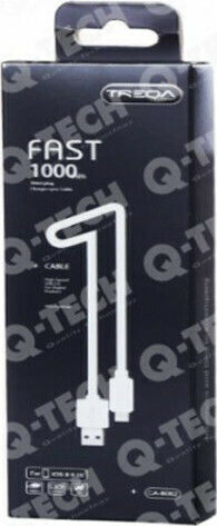 Treqa USB 2.0 Cable USB-C male - USB-A Λευκό 1m CA-8063