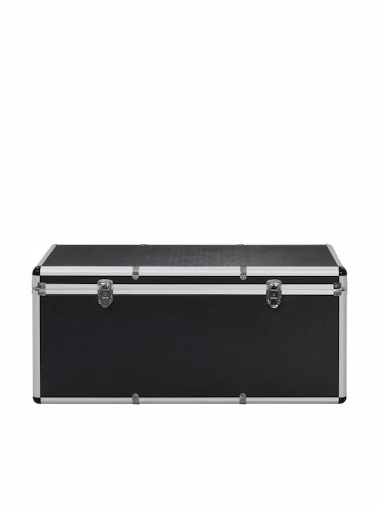 vidaXL Metallic Decorative Trunks Set Black 3pcs