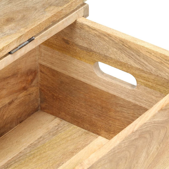 vidaXL Dekorative Truhe Hölzernes Beige 90x40x45cm