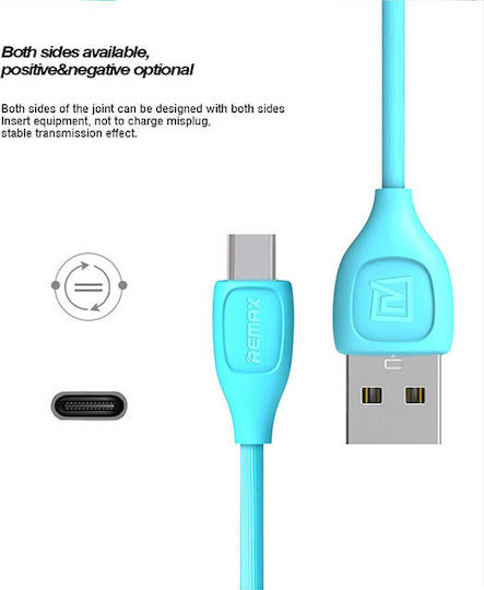 Remax Lesu RC-050i USB 2.0 Cable USB-C male - USB-A Μπλε 1m