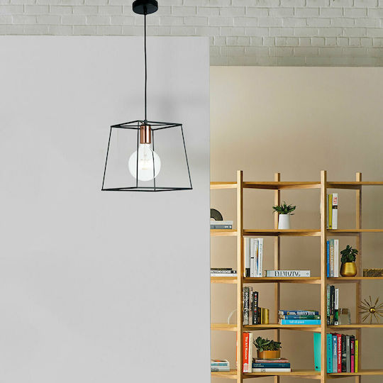 Fan Europe I-Harlem-L-S1 Hängelampe Kupfer Raster mit Fassung E27 25x20.5x120cm.