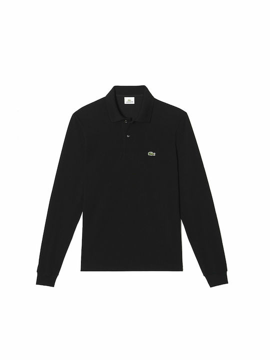 Lacoste Polo Long Sleeve Black Blouse