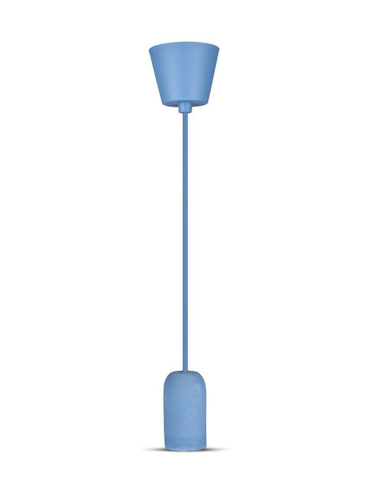 V-TAC Vt-7668 Κρεμαστό Φωτιστικό Μπλε με Ντουί E27 5εκ.