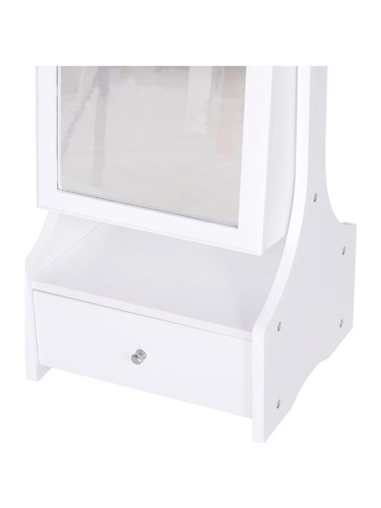 HomCom Floor Mirror with White Wooden Frame 150x45cm