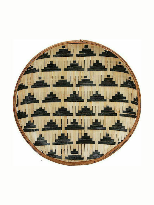 Zaros Wicker Round Decorative Tray 50.5x50.5x8cm 3pcs