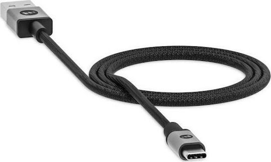Mophie Geflochtenes USB 2.0 Kabel USB Typ-C männlich - USB-A Schwarz 1m 409903210