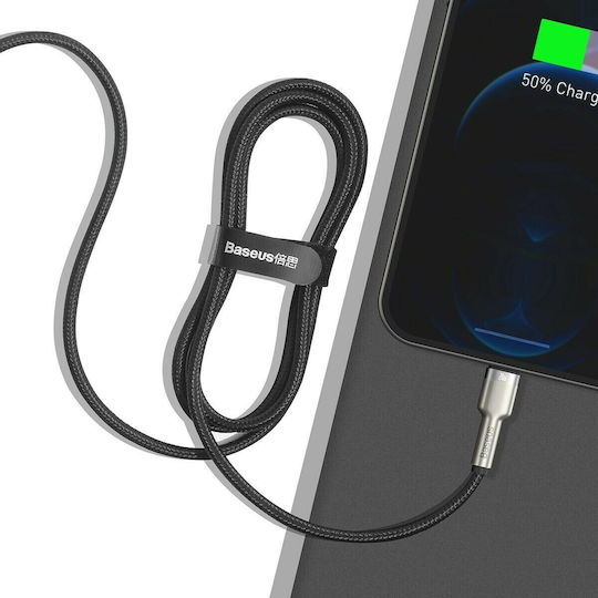 Baseus Cafule Metal Braided USB-C to Lightning Cable 20W Black 1m (CATLJK-A01)