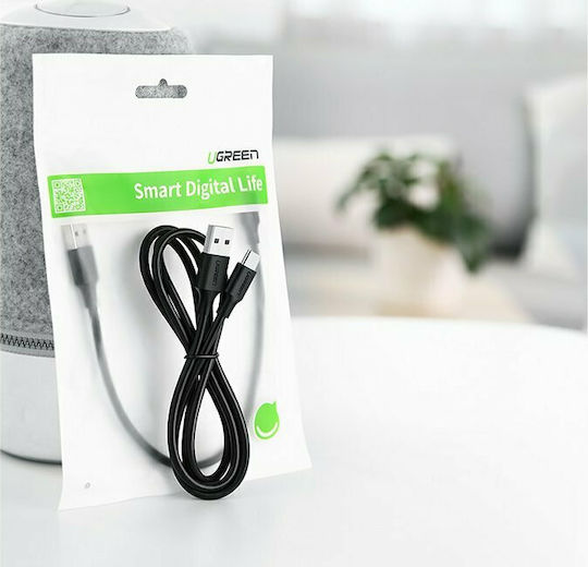 Ugreen Us287 USB 2.0 Cable USB-C male - USB-A 60W PD Μαύρο 1m 60116