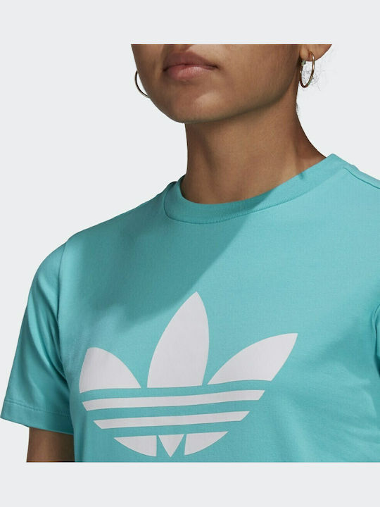 Adicolor Classics Trefoil Дамско Аθληчно T-shirt На Райета Полу Минт Rush