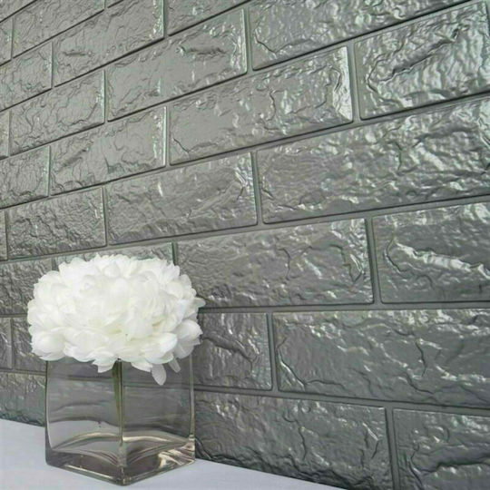 3D Wall Panels Foam Adhesive 55332 Gray Foam Gray 75x70cm