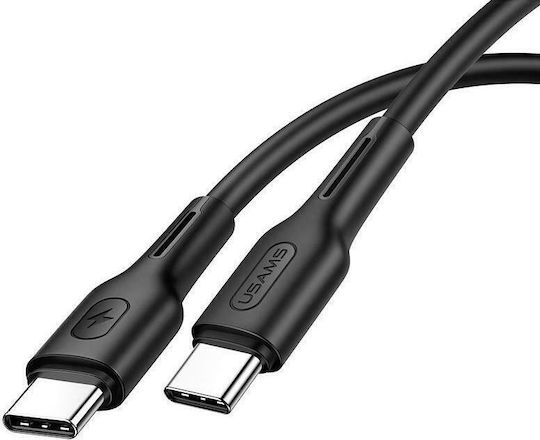 Usams US-SJ459 USB 2.0 Kabel USB-C männlich - USB-C 100W PD Schwarzes 1,2m SJ459USB01