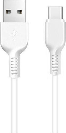 Borofone BX14 USB 2.0 Cable USB-C male - USB-A White 2m