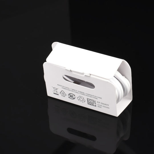 Samsung USB 2.0 Cable USB-C male - USB-C 100W Λευκό 1m EP-DG977BWE Bulk