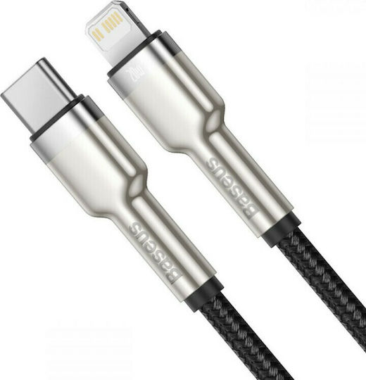Baseus Cafule Metal Braided USB-C to Lightning Cable 20W Black 0.25m (CATLJK-01)