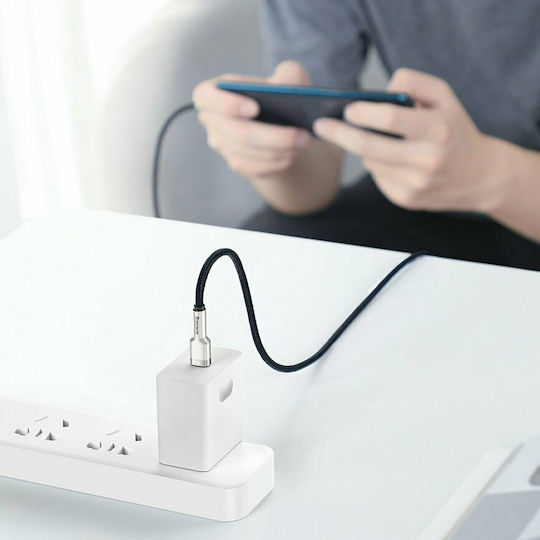 Baseus Cafule Metal Плетен USB 2.0 Кабел USB-C Мъжки - USB-C 100W PD Зелен 2m CATJK-D06