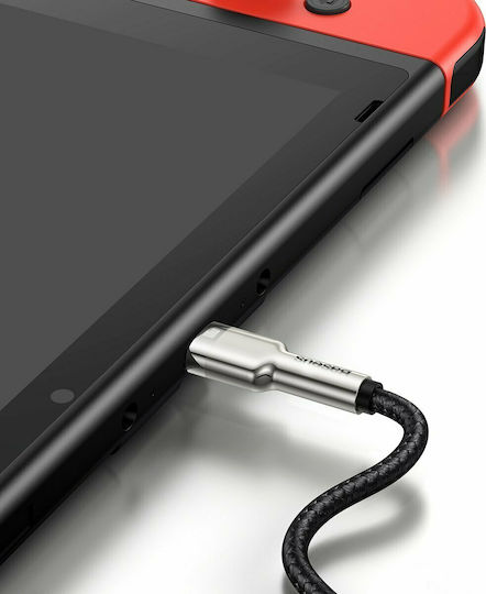 Baseus Cafule Metal Braided USB 2.0 Cable USB-C Male - USB-C 100W PD Black 1m CATJK-C01