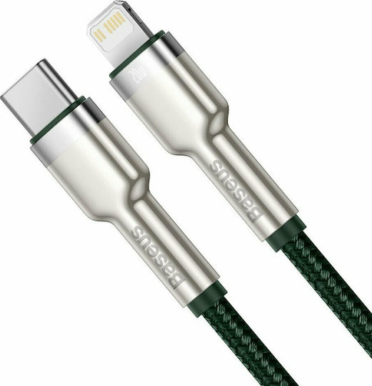 Baseus Cafule Metal Braided USB-C to Lightning Cable 20W Green 2m (CATLJK-B06)