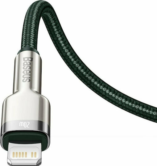 Baseus Cafule Metal Braided USB-C to Lightning Cable 20W Green 2m (CATLJK-B06)