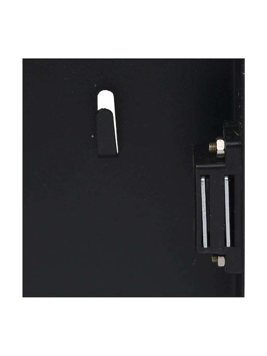 vidaXL Wand-Schlüsselbox Metallisch Schwarz 12 Haken 35x5.5x35cm
