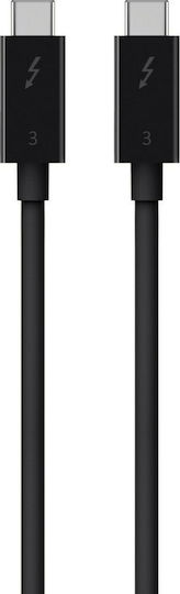 Belkin Thunderbolt 3 Cable 100W Μαύρο 0.8m (F2CD084bt0.8MBK)