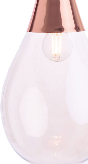 Aca Avantgarde Pendant Light Copper Ball with Socket E27 16x16cm