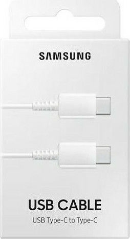 Samsung USB 2.0 Cable USB-C male - USB-C 25W Λευκό 1m EP-DA705BWE GP-TOU021RFBWW Bulk