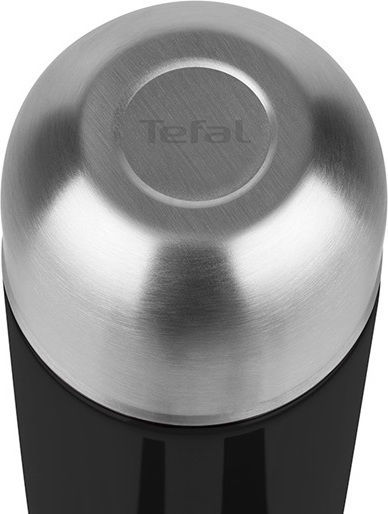 Tefal Senator Flask Μπουκάλι Θερμός Ανοξείδωτο BPA Free 1lt Μαύρο με Καπάκι-Κύπελλο
