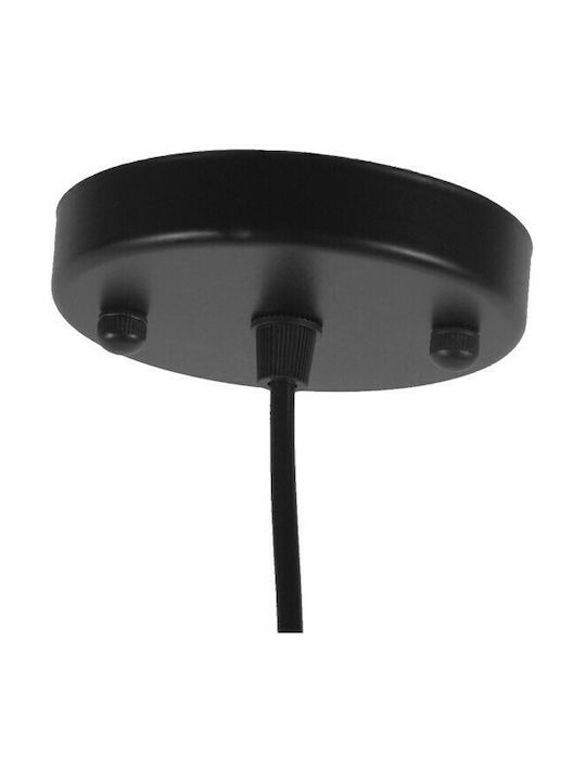 GloboStar Ray Hängelampe Schwarz Glocke mit Fassung E27 36x25cm.